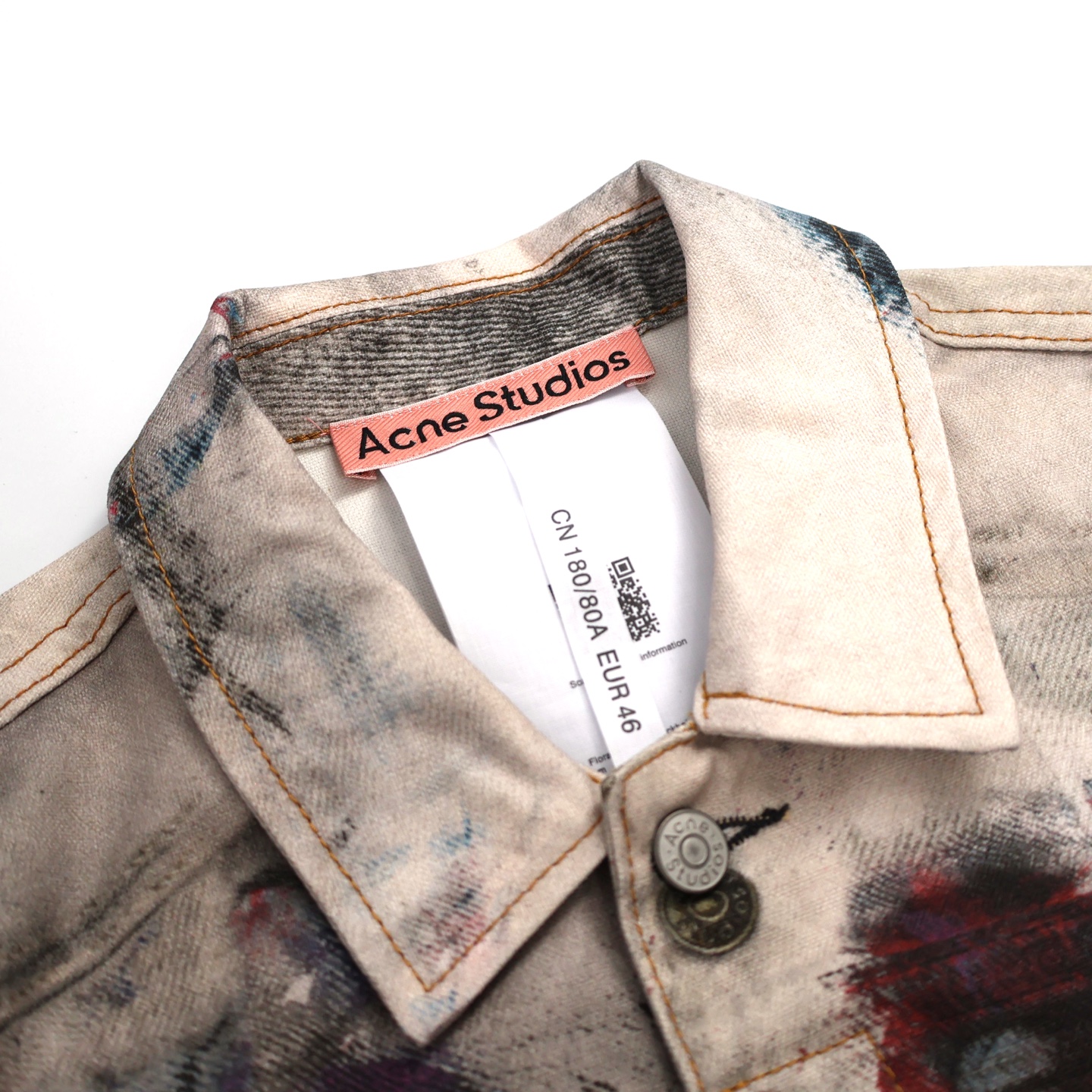 Acne Studios 泼墨做旧牛仔外套 夹克 长袖 C0 B90859-AOL