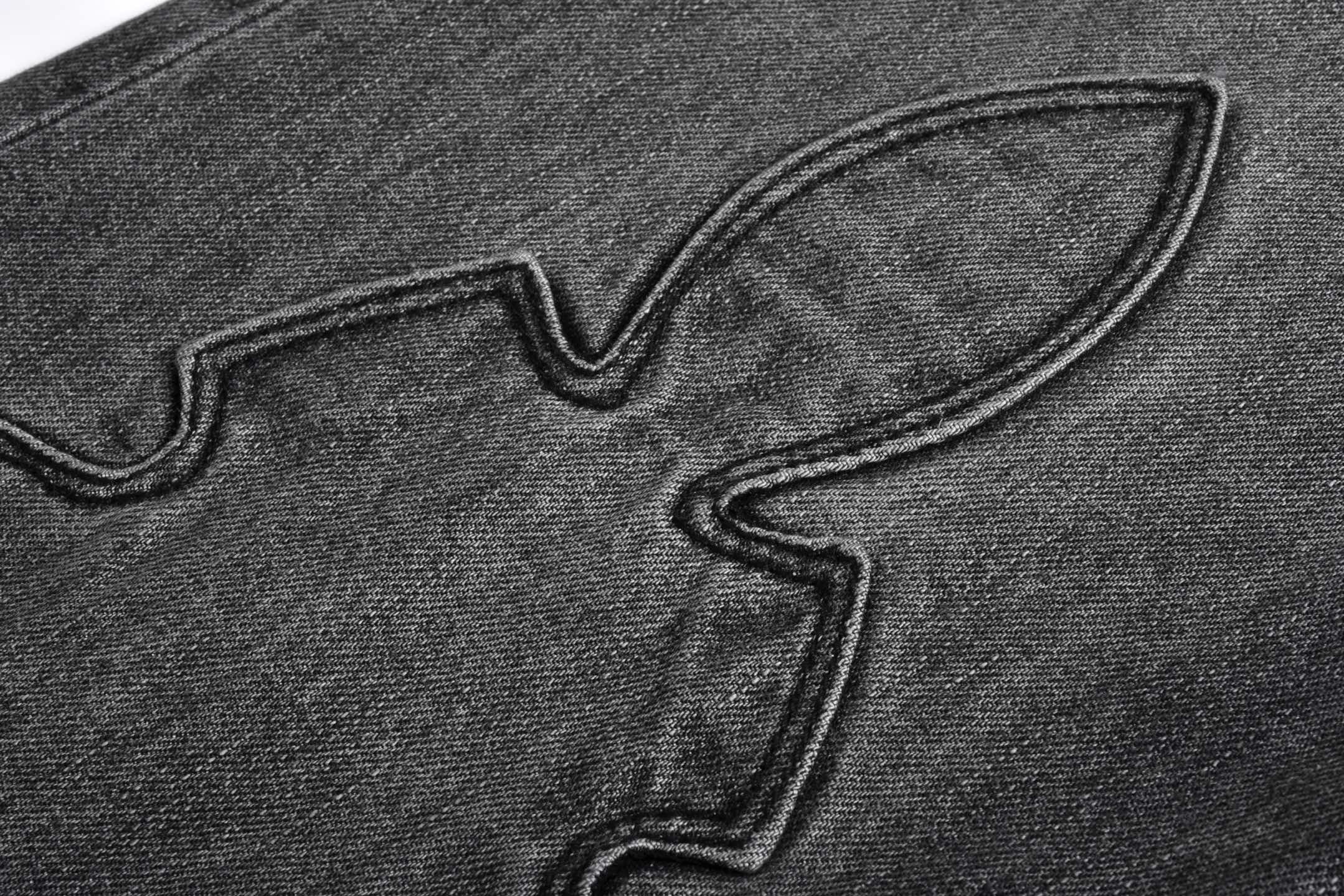 Chrome Hearts 克罗心 火焰十字架贴皮牛仔裤 裤子 长裤 蓝色 黑灰色 C0