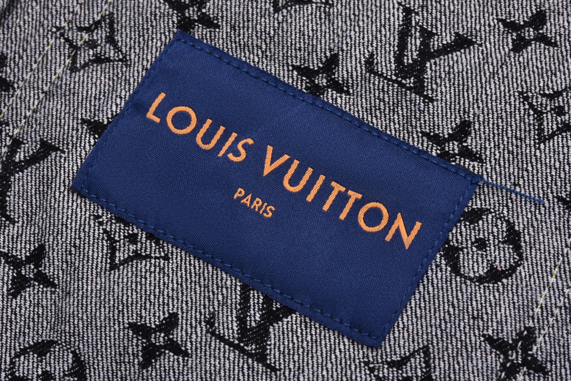 LOUIS VUITTON 路易威登 Nigo联名款 老花拼接牛仔外套 夹克 黑色 C0 1A9K64