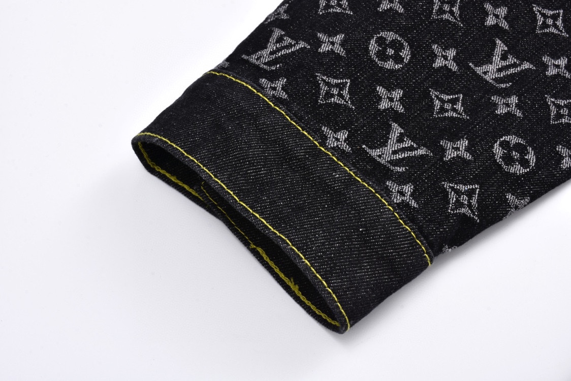 LOUIS VUITTON 路易威登 Nigo联名款 老花拼接牛仔外套 夹克 黑色 C0 1A9K64