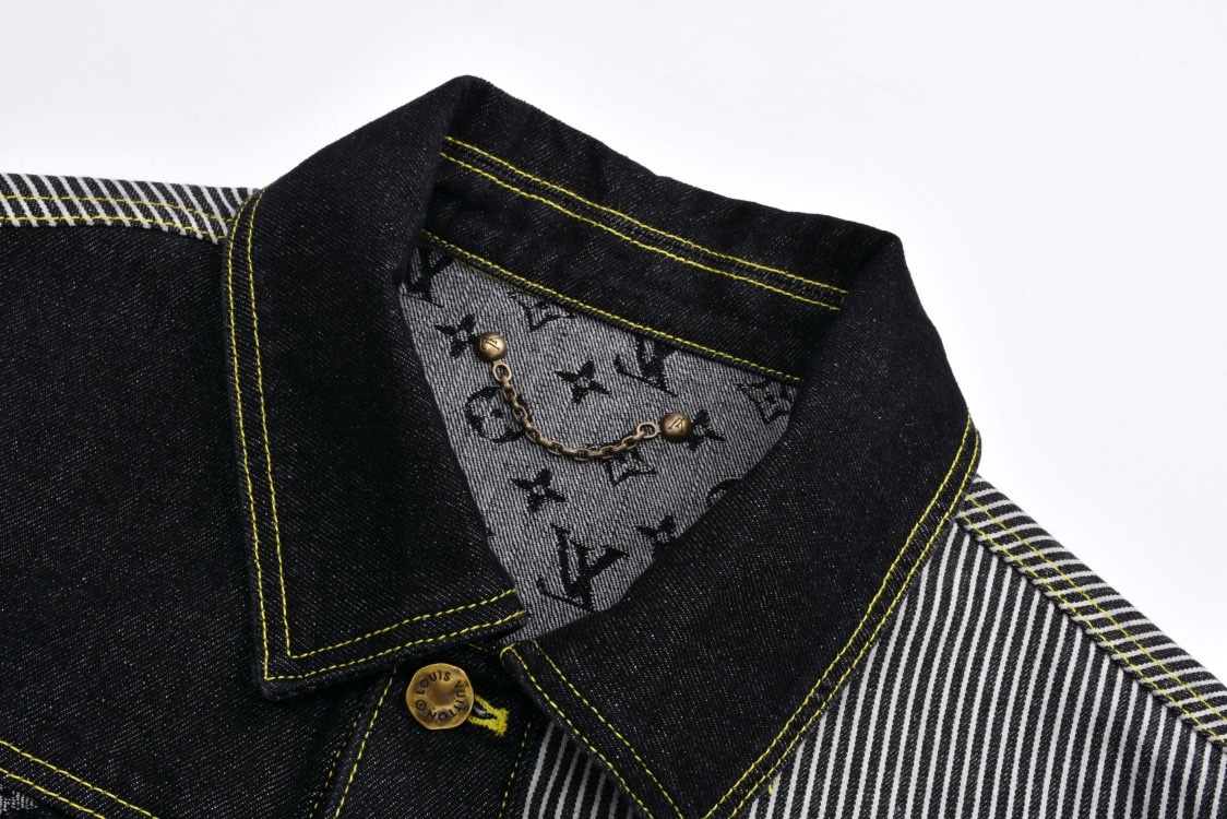 LOUIS VUITTON 路易威登 Nigo联名款 老花拼接牛仔外套 夹克 黑色 C0 1A9K64