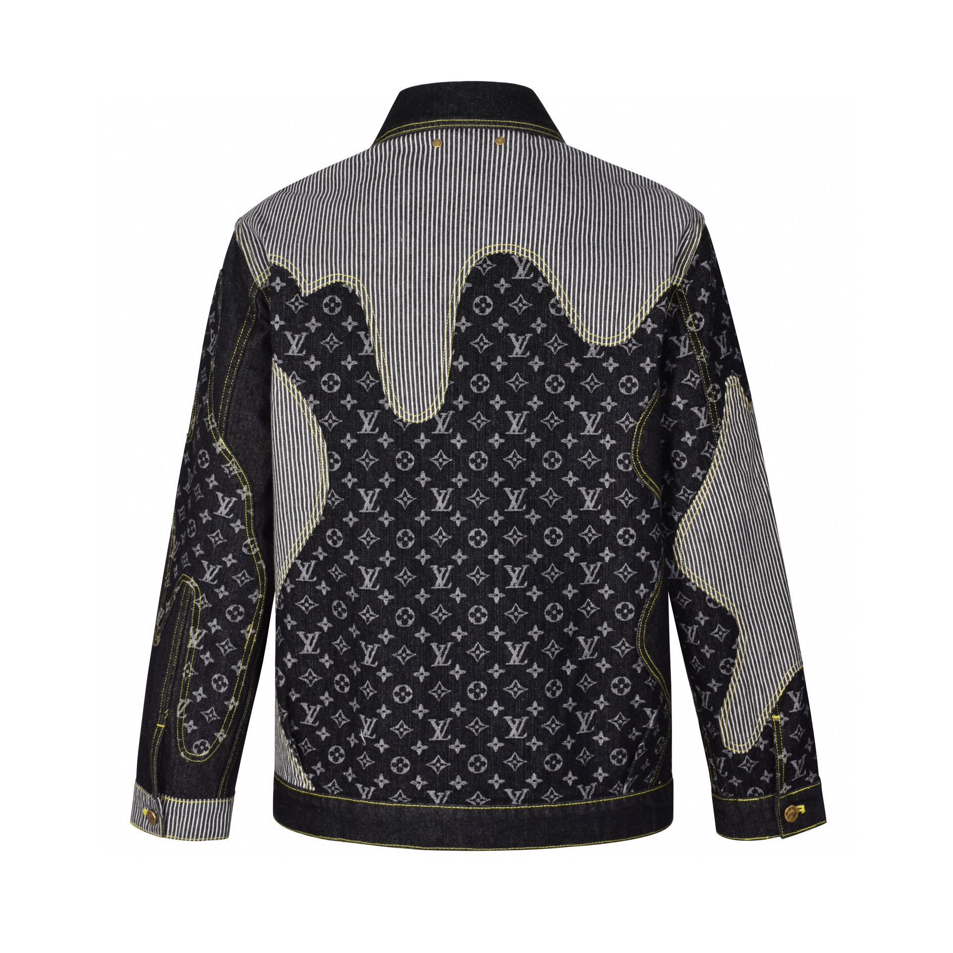LOUIS VUITTON 路易威登 Nigo联名款 老花拼接牛仔外套 夹克 黑色 C0 1A9K64