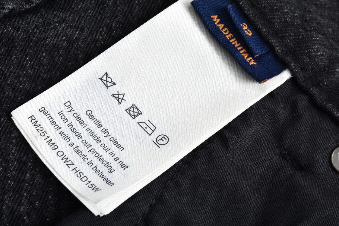 LOUIS VUITTON 路易威登 渐变老花直筒牛仔裤 裤子 长裤 黑色 1AFY50