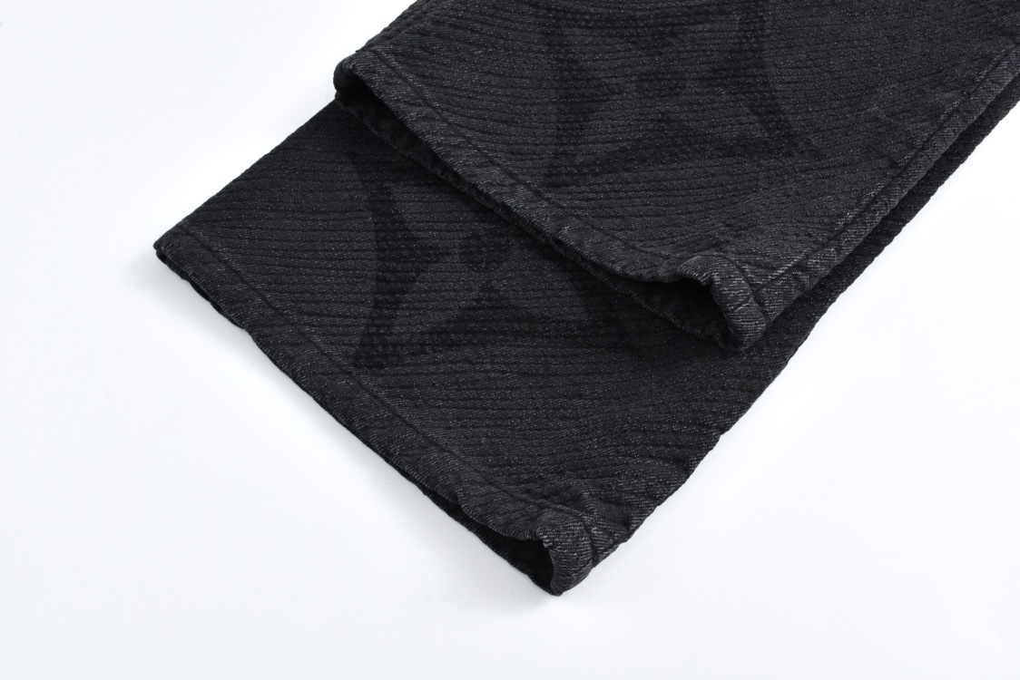 LOUIS VUITTON 路易威登 渐变老花直筒牛仔裤 裤子 长裤 黑色 1AFY50