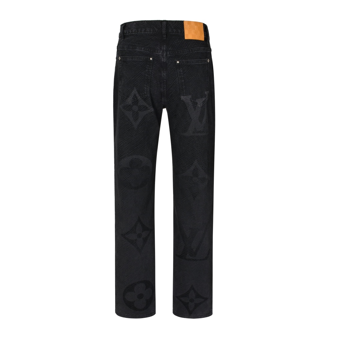 LOUIS VUITTON 路易威登 渐变老花直筒牛仔裤 裤子 长裤 黑色 1AFY50