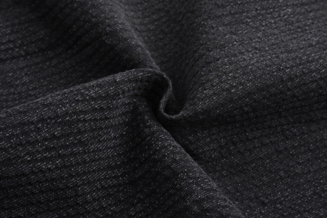 LOUIS VUITTON 路易威登 暗纹镭射烧花牛仔外套 夹克 长袖 黑色 C0 1AFYCG