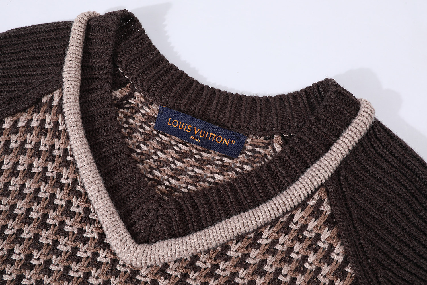 LOUIS VUITTON 路易威登 小标提花棉质马甲 背心 外套 棕色 B0 1AHC35
