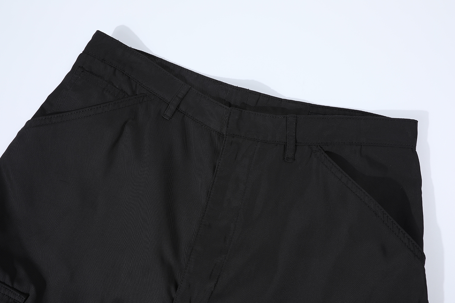 PRADA 普拉达 金属徽标工装裤 休闲裤 裤子 长裤 黑色 B0