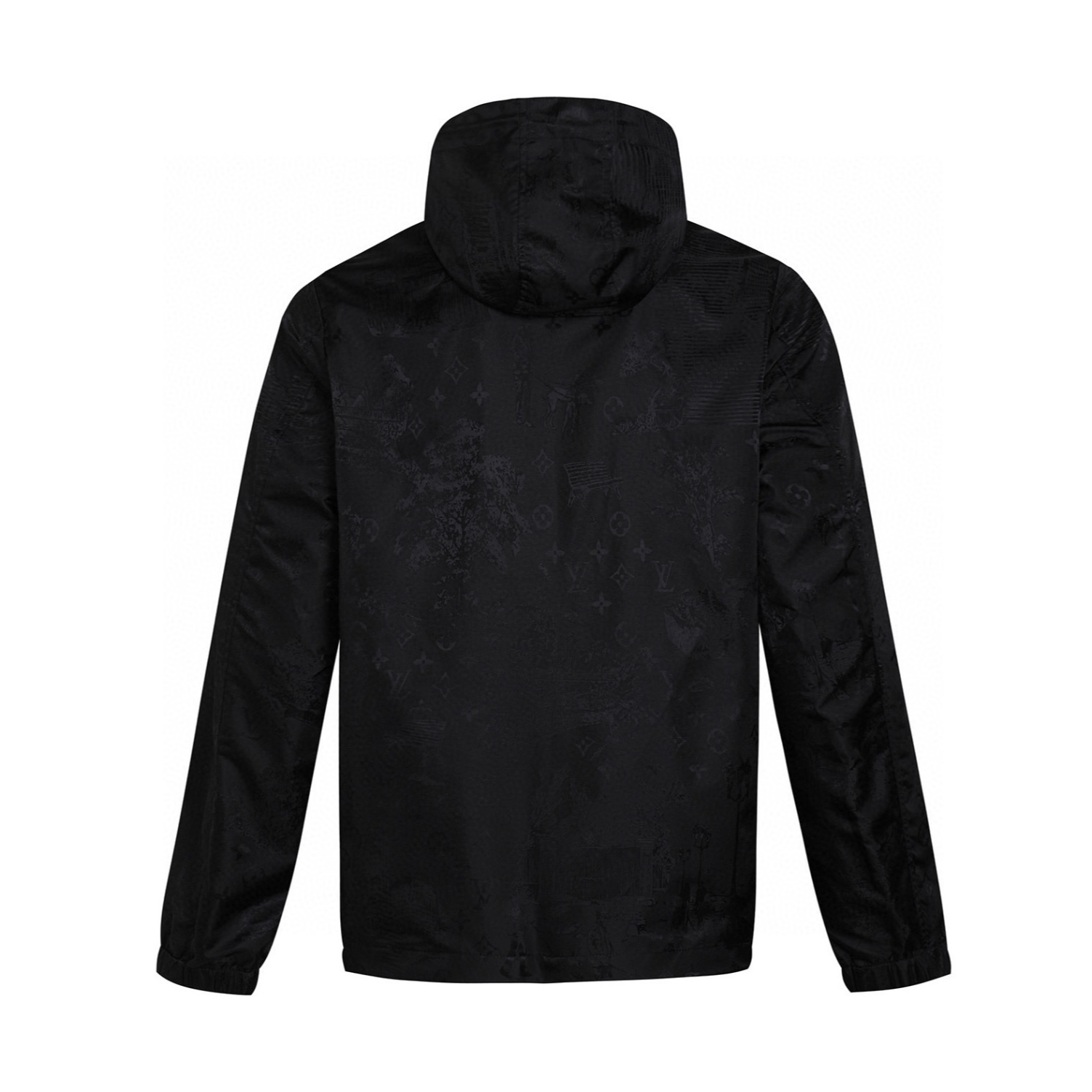 LOUIS VUITTON 路易威登 公园暗纹提花防风 外套 夹克 长袖 黑色 C0 1AGIPF