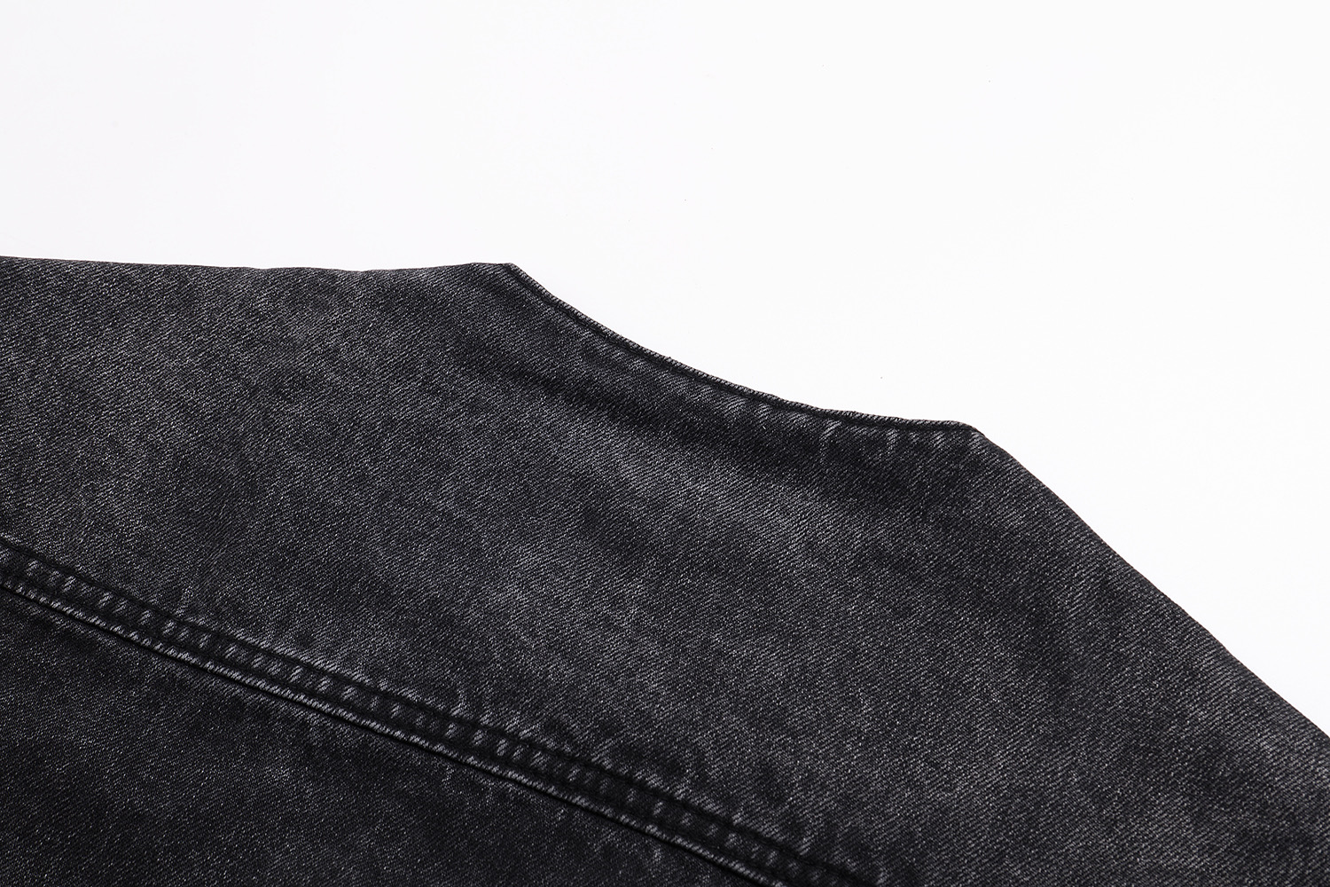 PRADA 普拉达 无领做旧牛仔外套 夹克 长袖 蓝色 黑色 C0 GEB229-12K1-F0V3N-S-231