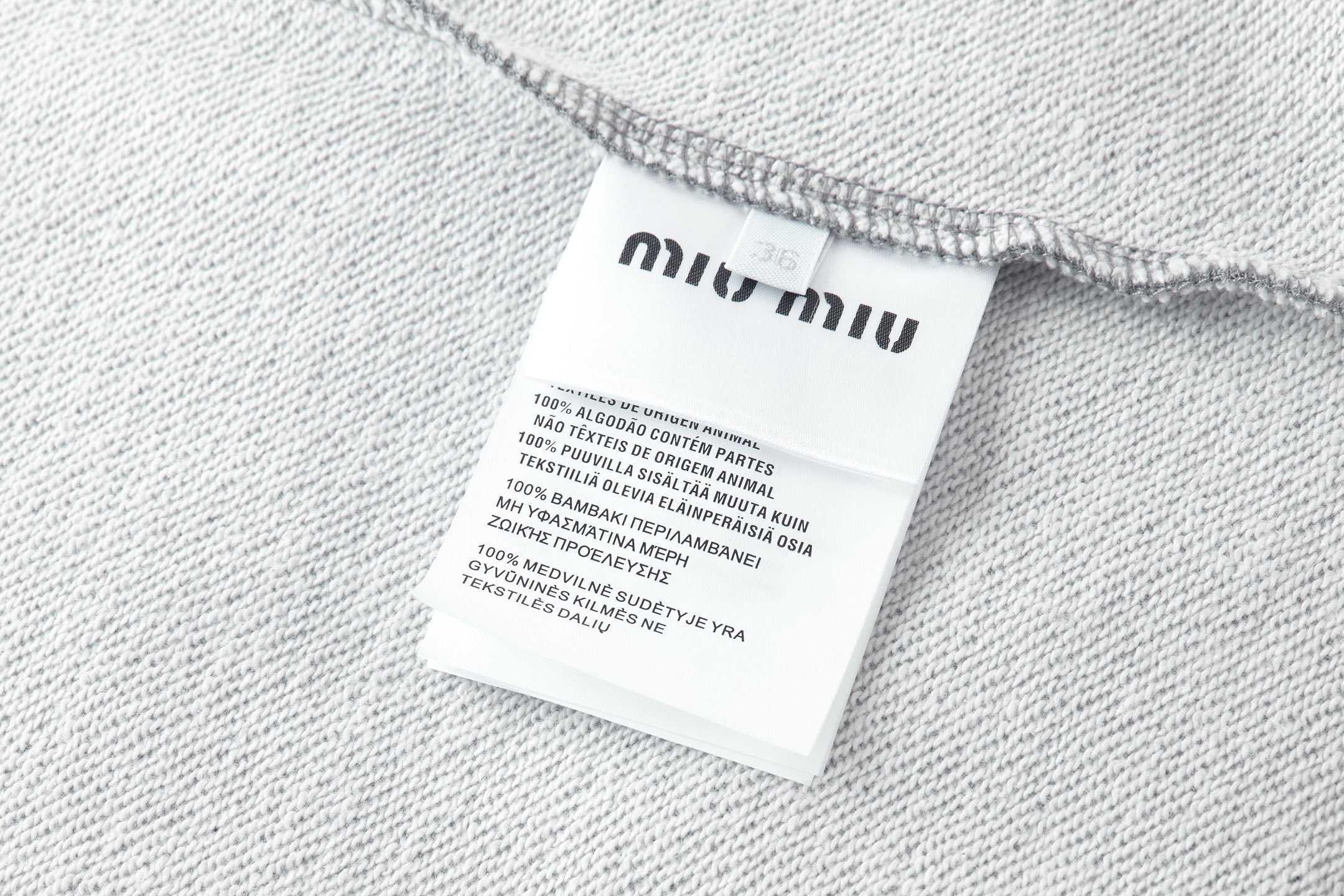 MIU MIU 缪缪 半拉链卫衣 外套 长袖 黑色 灰色 B0 MJL043-13UK-F0002-S-OOO