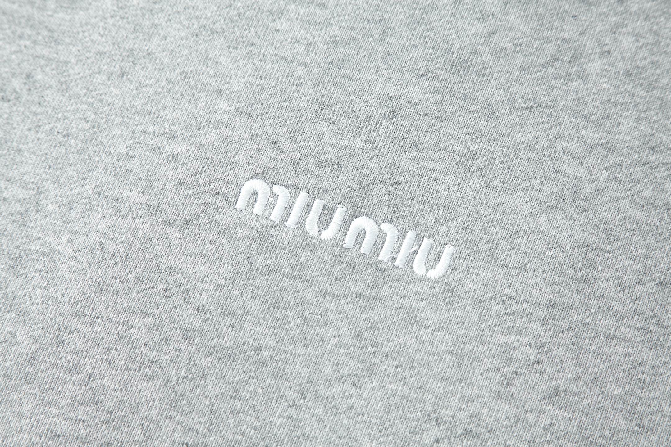 MIU MIU 缪缪 半拉链卫衣 外套 长袖 黑色 灰色 B0 MJL043-13UK-F0002-S-OOO