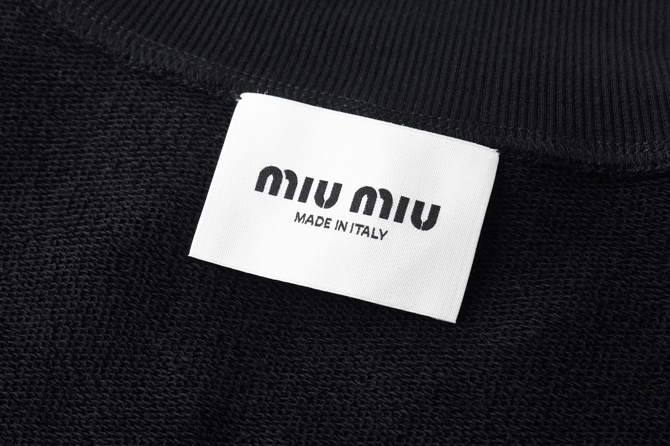 MIU MIU 缪缪 半拉链卫衣 外套 长袖 黑色 灰色 B0 MJL043-13UK-F0002-S-OOO