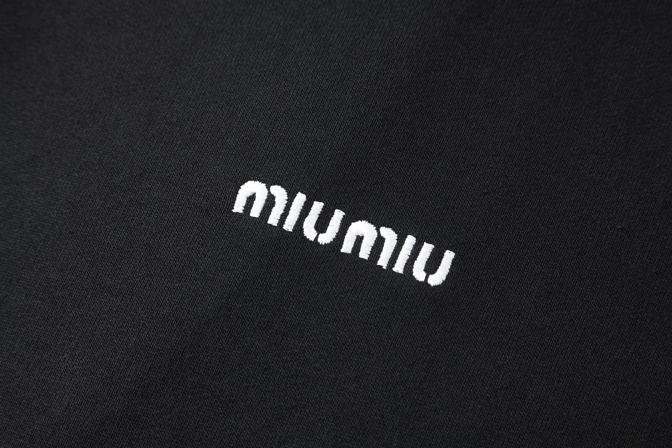 MIU MIU 缪缪 半拉链卫衣 外套 长袖 黑色 灰色 B0 MJL043-13UK-F0002-S-OOO