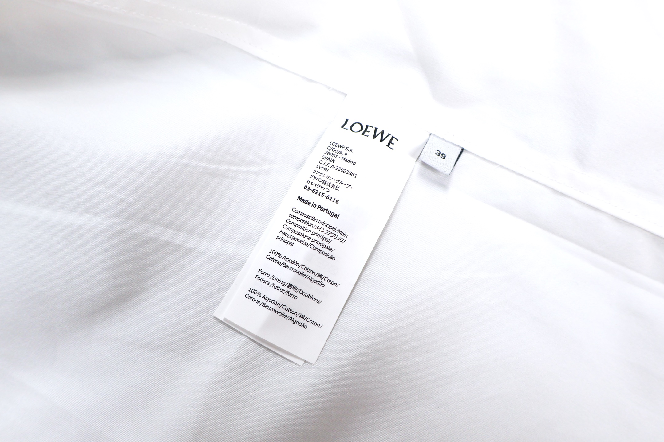 Loewe 罗意威 口袋刺绣logo 衬衫 外套 长袖 白色 A5 H526Y05WDX-2100