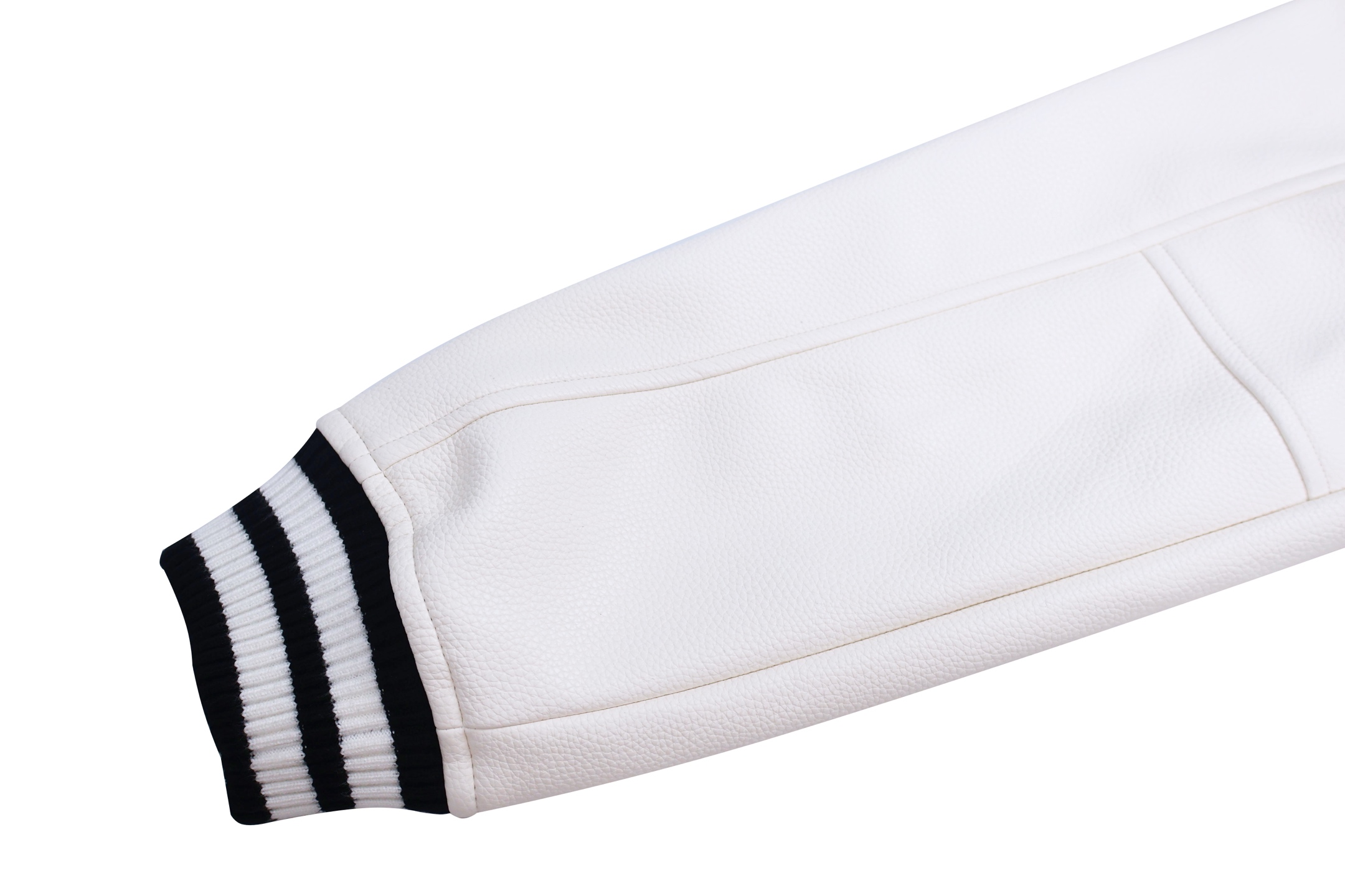 LOUIS VUITTON 路易威登 Nigo联名款 毛呢皮袖棒球服 外套 夹克 粉色 黑色 C0 1AIMWP