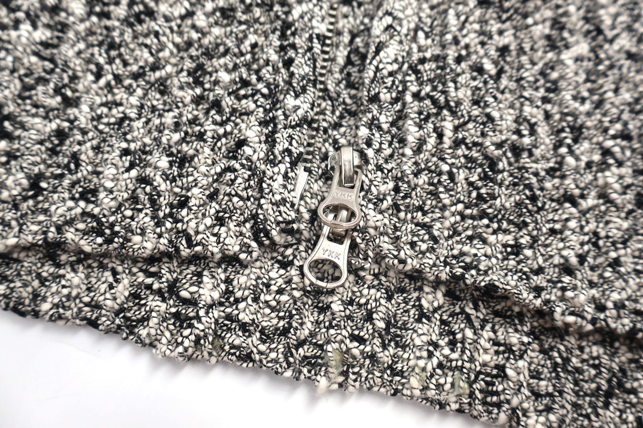 STONE ISLAND 石头岛 珊瑚花色拉链立领毛衣 长袖 外套 灰色 C0 8015530D1-V0001