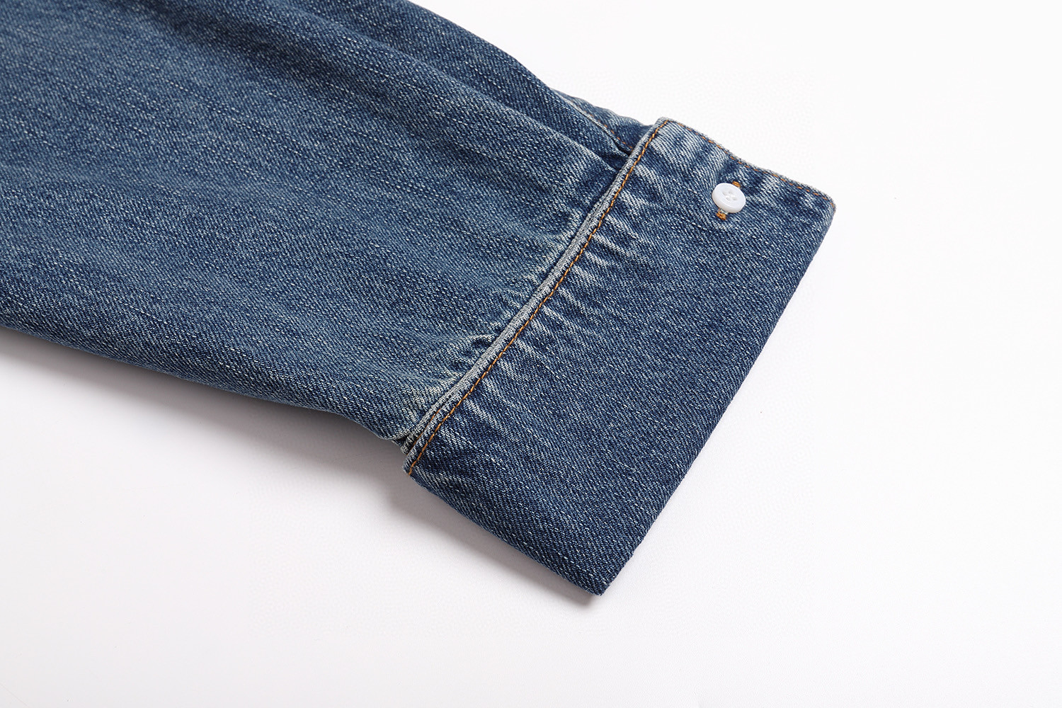 PRADA 普拉达 渐变宽松牛仔衬衫 外套 长袖 蓝色 B5 GEC092-14EF-F0008-S-CMO