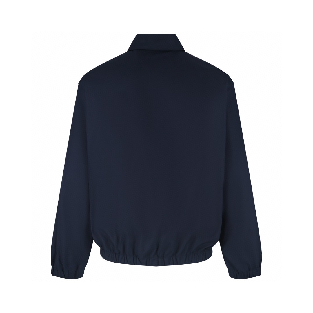 PRADA 普拉达 哈灵顿拉链翻领 夹克 外套 长袖 灰色 卡其色 深蓝色 C0 SGC885-1715-F04OR-S-OOO