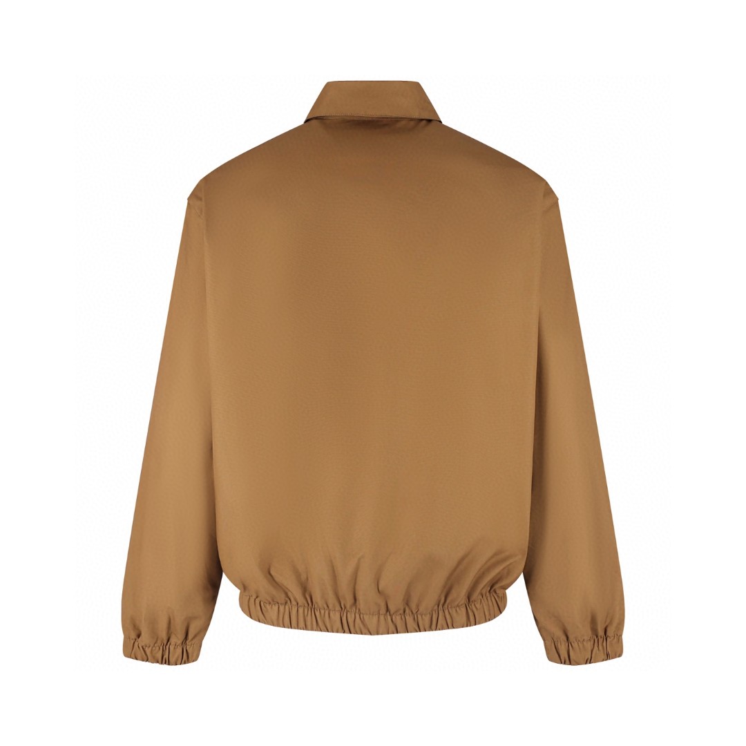 PRADA 普拉达 哈灵顿拉链翻领 夹克 外套 长袖 灰色 卡其色 深蓝色 C0 SGC885-1715-F04OR-S-OOO