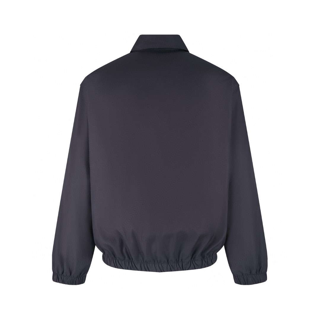 PRADA 普拉达 哈灵顿拉链翻领 夹克 外套 长袖 灰色 卡其色 深蓝色 C0 SGC885-1715-F04OR-S-OOO