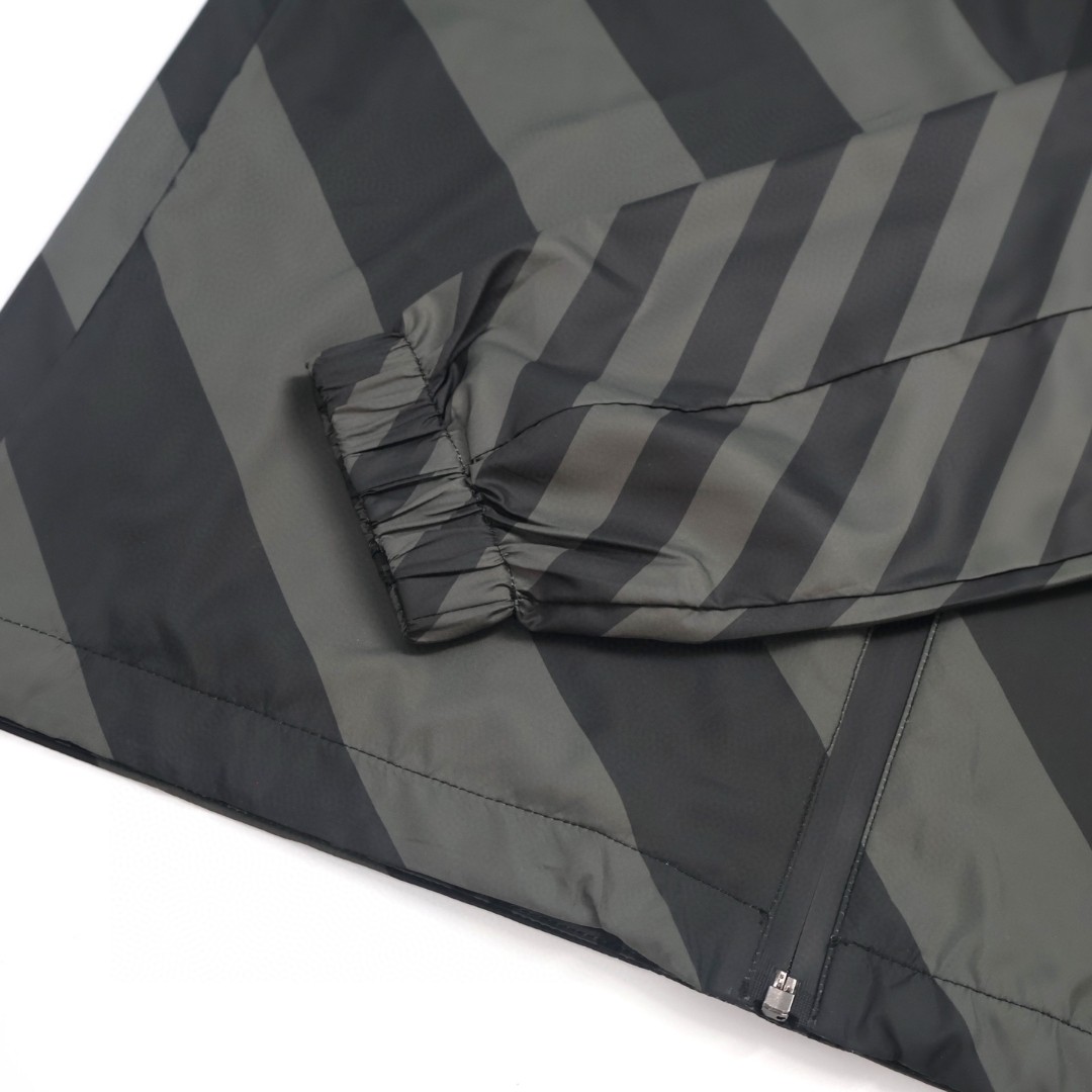 FENDI 芬迪 双面两穿冲锋衣 外套 夹克 长袖 棕色 黑灰色 B5 FAA615A79NF13IZ