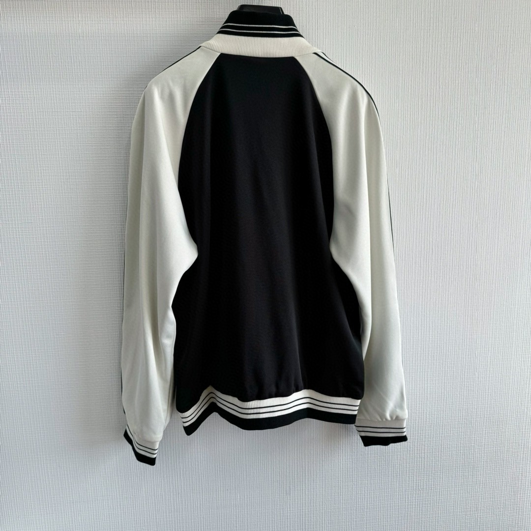 CELINE 赛琳 撞色织带绣花拉链外套 夹克 长袖 黑色 C5 2Y14H121O-38EC