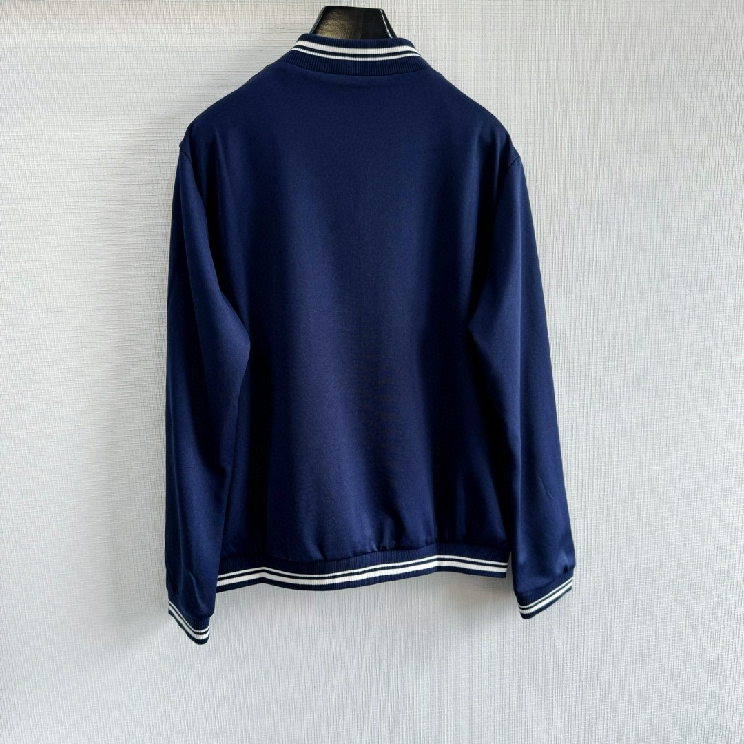 CELINE 赛琳 凯旋门刺绣logo拉链外套 夹克 长袖 黑色 深蓝色 C5 2Y04H121O-BZZ8