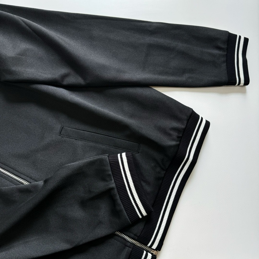 CELINE 赛琳 凯旋门刺绣logo拉链外套 夹克 长袖 黑色 深蓝色 C5 2Y04H121O-BZZ8