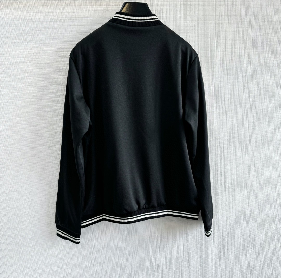 CELINE 赛琳 凯旋门刺绣logo拉链外套 夹克 长袖 黑色 深蓝色 C5 2Y04H121O-BZZ8