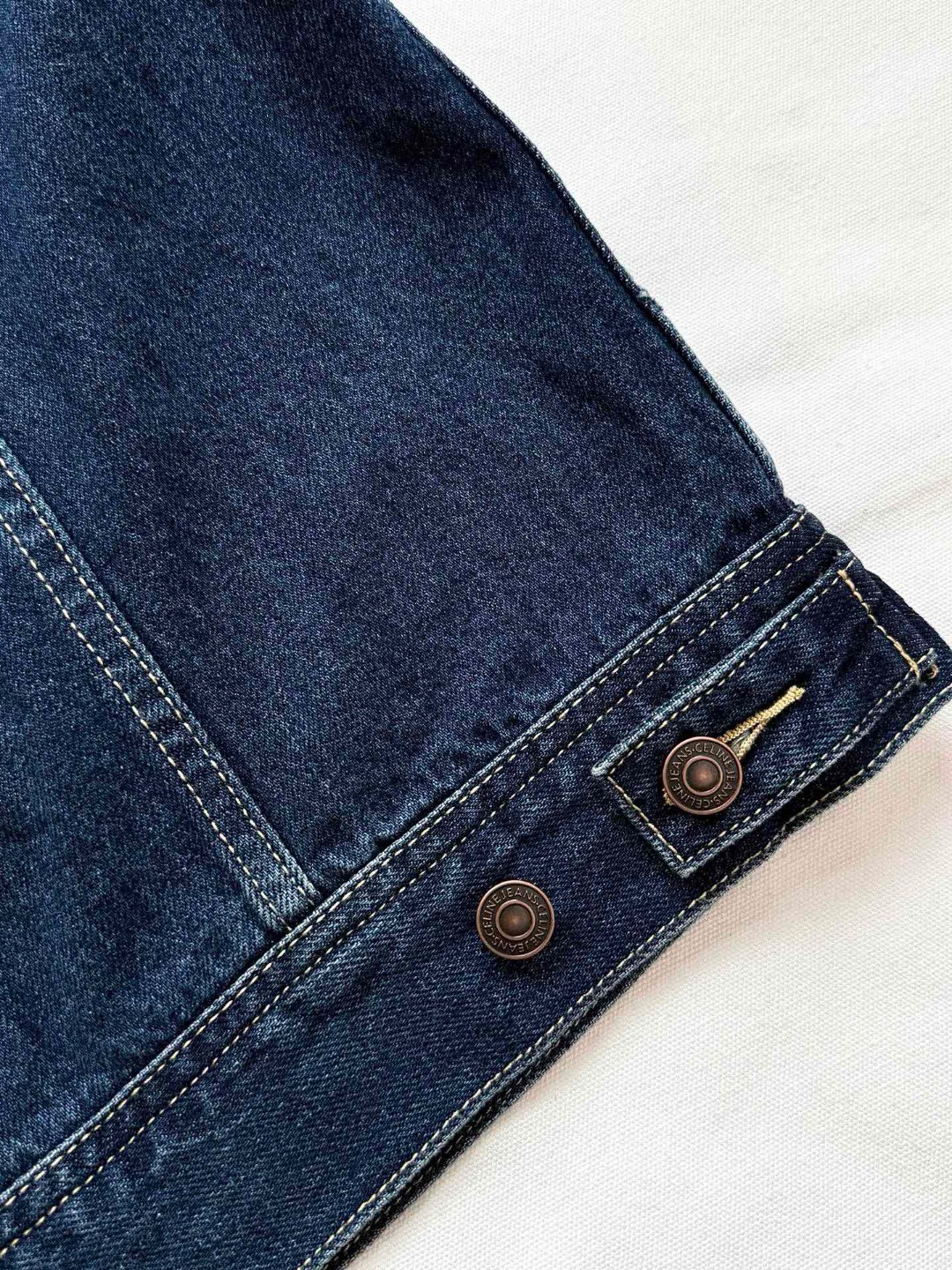 CELINE 赛琳 字母图案工装牛仔外套 夹克 长袖 蓝色 C5 RV0DX789D-CBF8