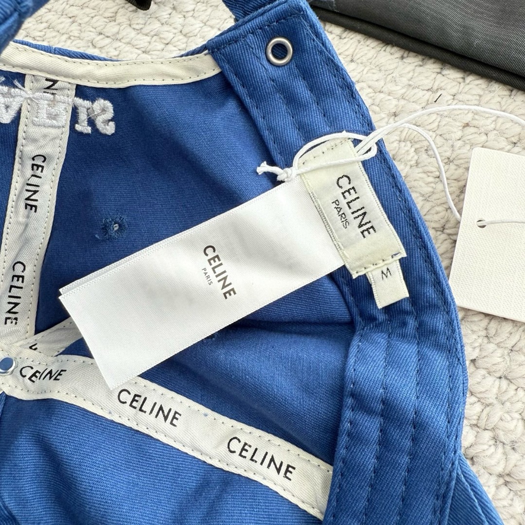 CELINE 赛琳 做旧凯旋门绣花棒球帽 鸭舌帽 帽子 灰色 黑色 蓝色 B0 AA0AG0F82.07UE