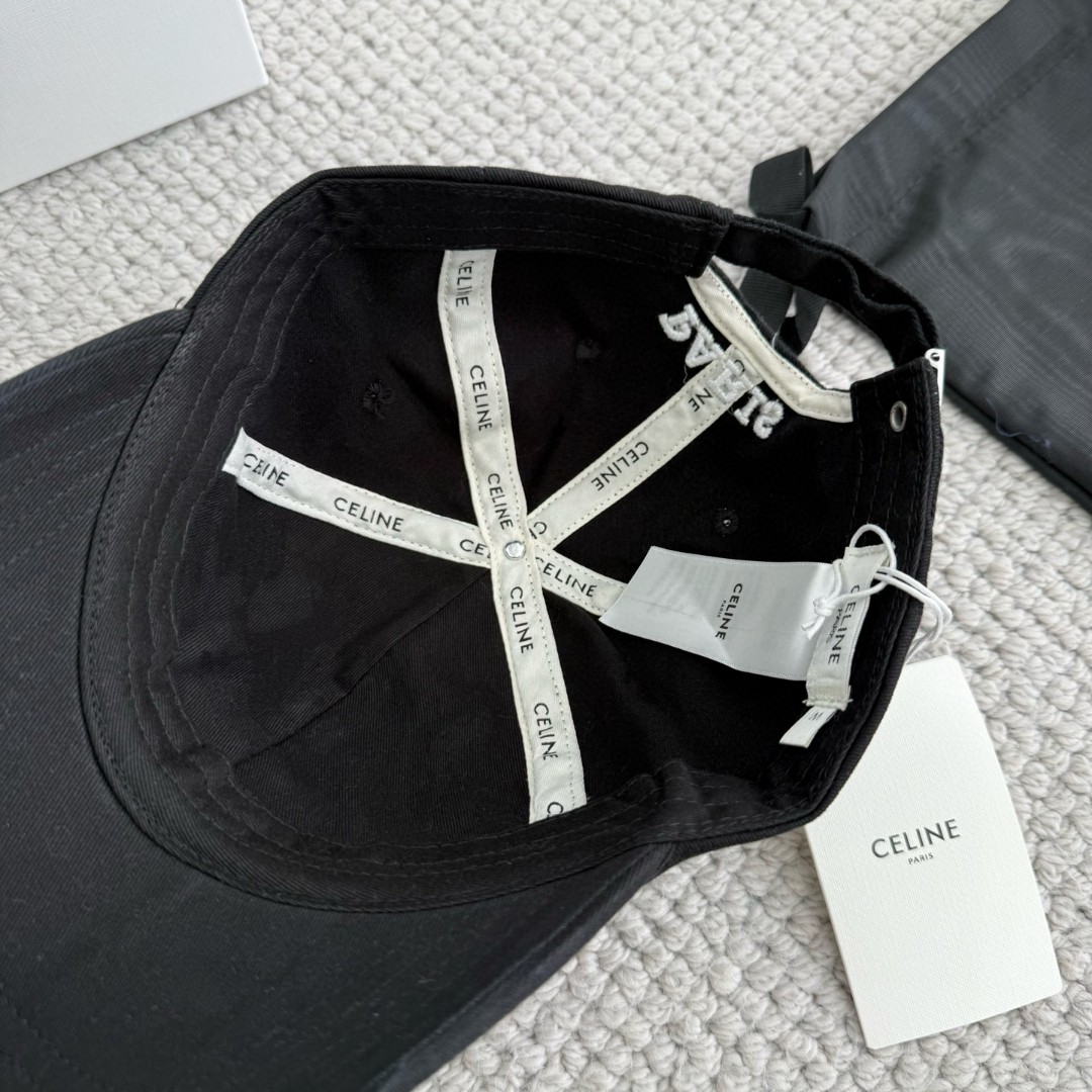 CELINE 赛琳 做旧凯旋门绣花棒球帽 鸭舌帽 帽子 灰色 黑色 蓝色 B0 AA0AG0F82.07UE