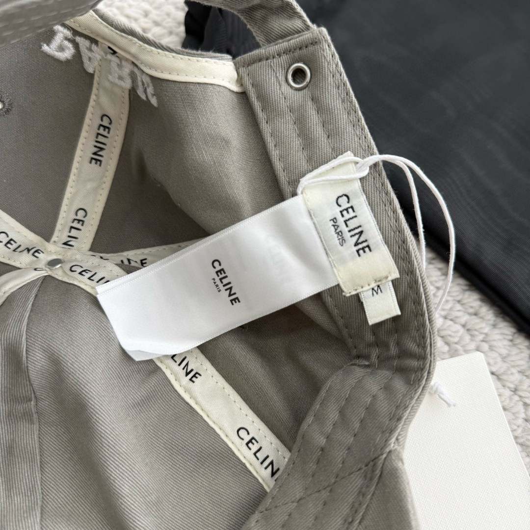 CELINE 赛琳 做旧凯旋门绣花棒球帽 鸭舌帽 帽子 灰色 黑色 蓝色 B0 AA0AG0F82.07UE