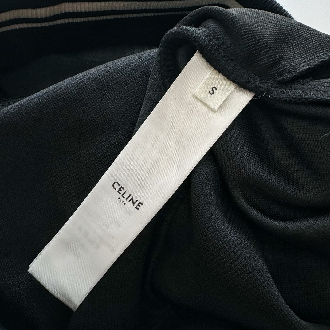 CELINE 赛琳 双面平纹针织长裤 休闲裤 运动裤 裤子 黑色 蓝色 B0 RP002121O-BZZ9