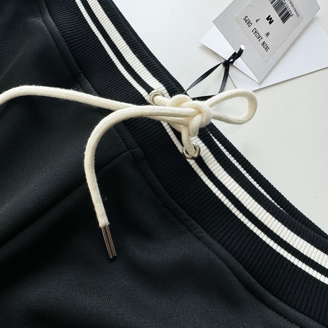 CELINE 赛琳 双面平纹针织长裤 休闲裤 运动裤 裤子 黑色 蓝色 B0 RP002121O-BZZ9