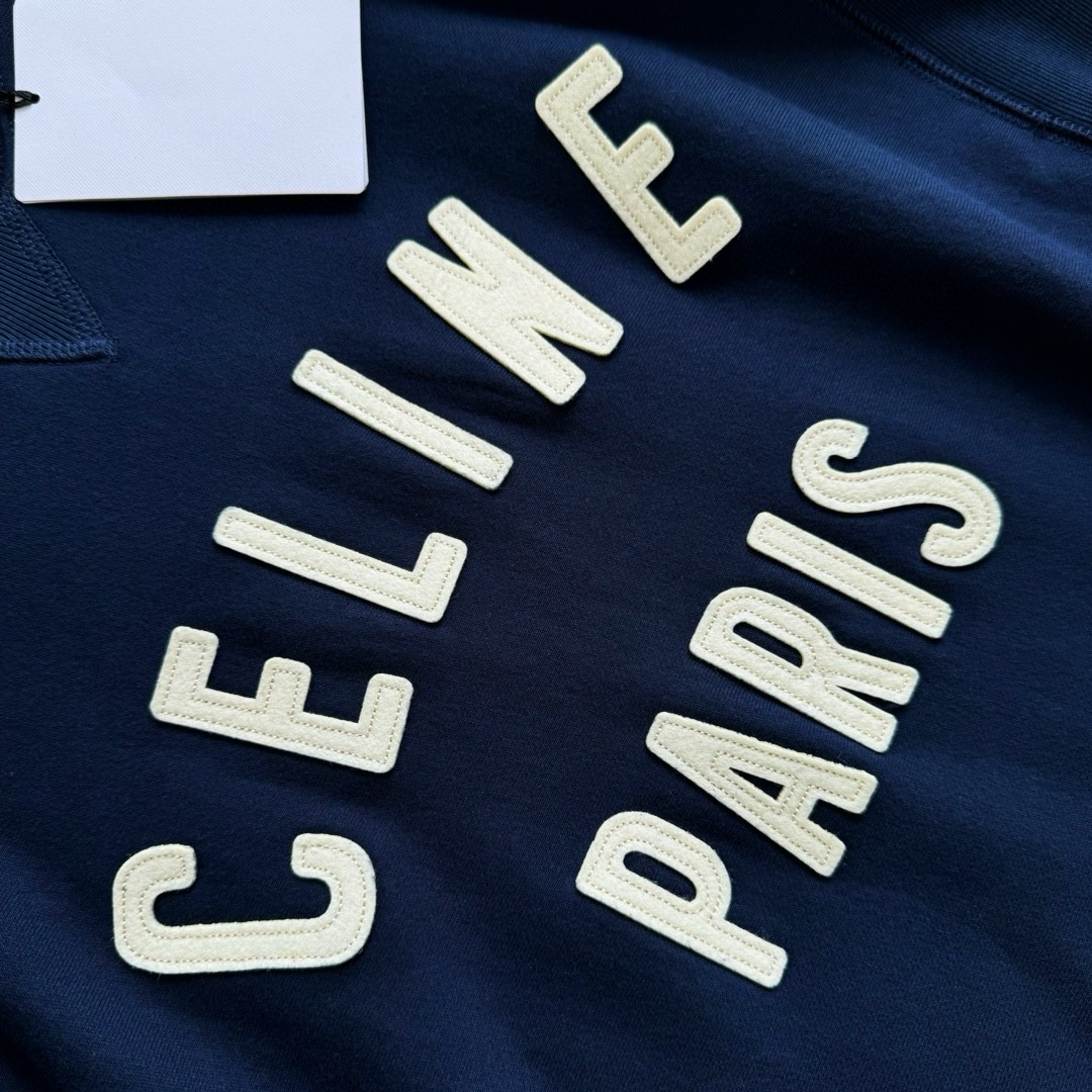 CELINE 赛琳 刺绣章仔卫衣 长袖 海军蓝 B0 2Y43E649W-07YC