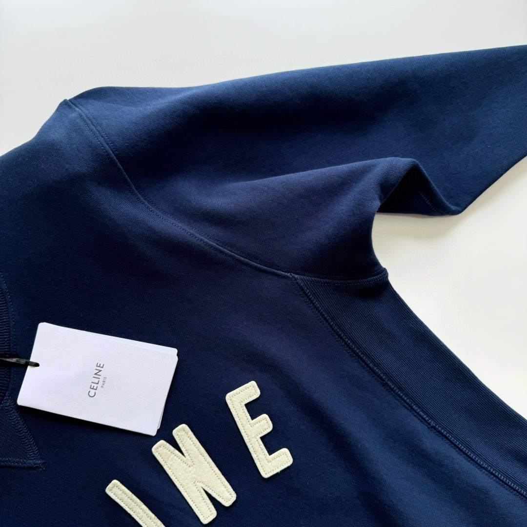 CELINE 赛琳 刺绣章仔卫衣 长袖 海军蓝 B0 2Y43E649W-07YC
