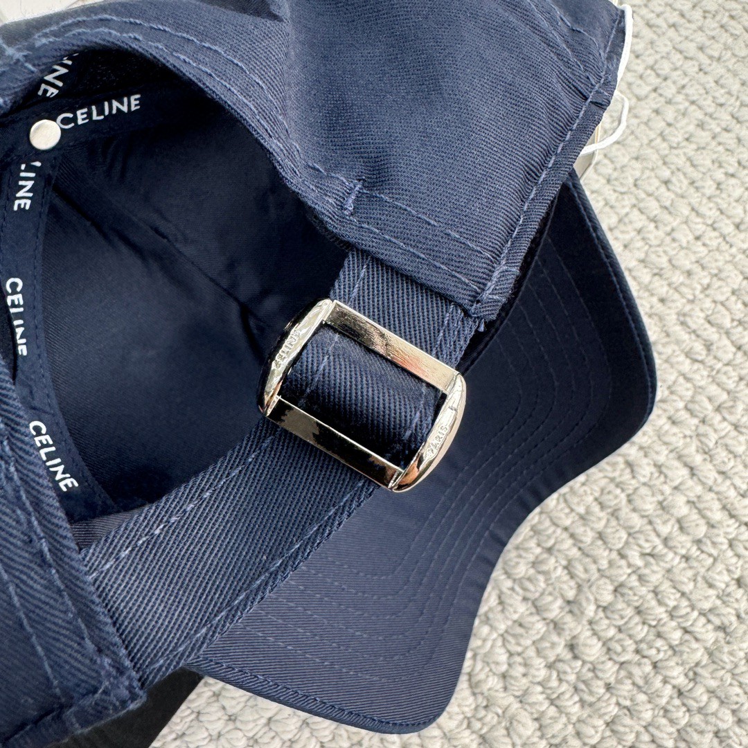 CELINE 赛琳 凯旋门小标绣花棒球帽 鸭舌帽 帽子 蓝色 B0