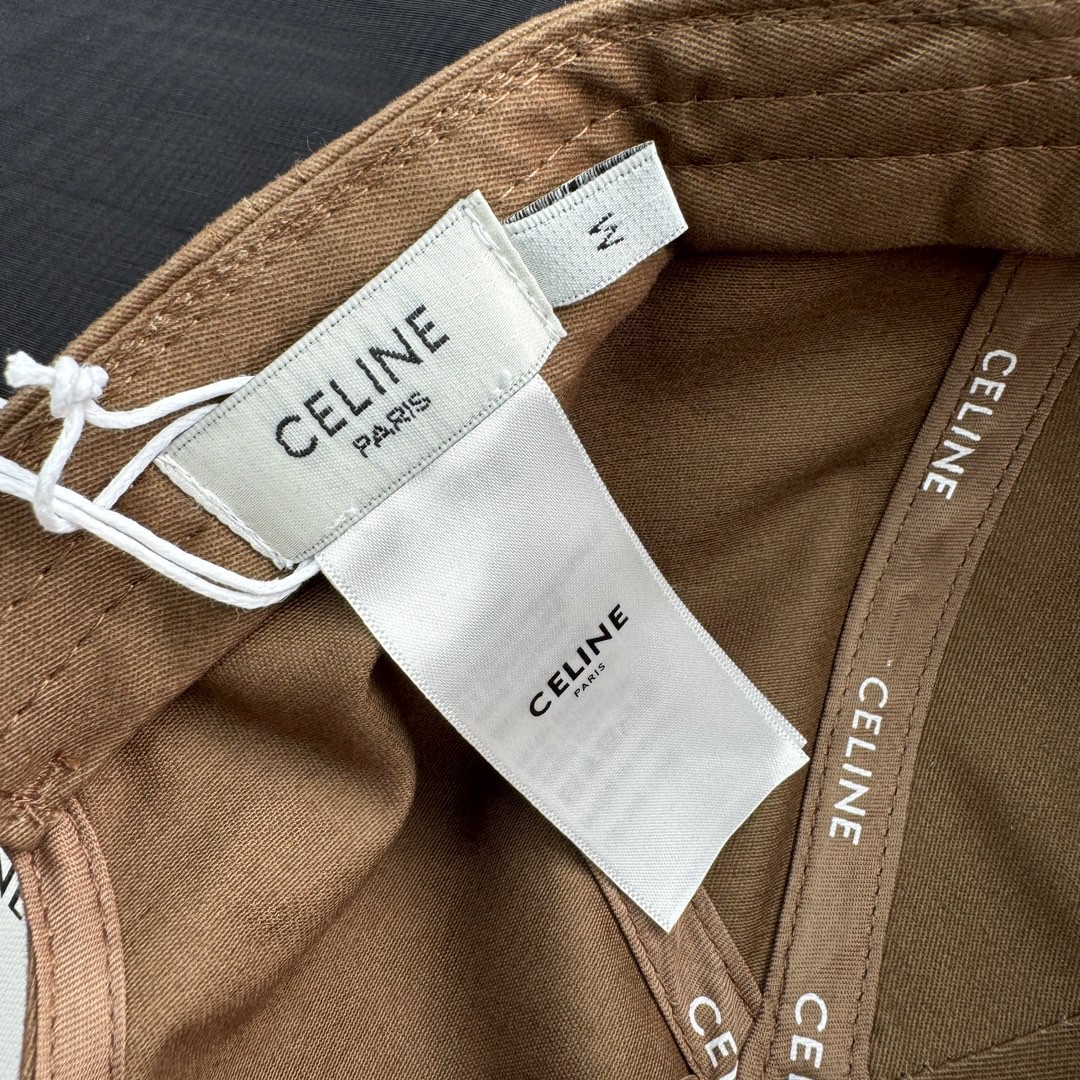 CELINE 赛琳 凯旋门绣花棒球帽 鸭舌帽 帽子 棕色 B0