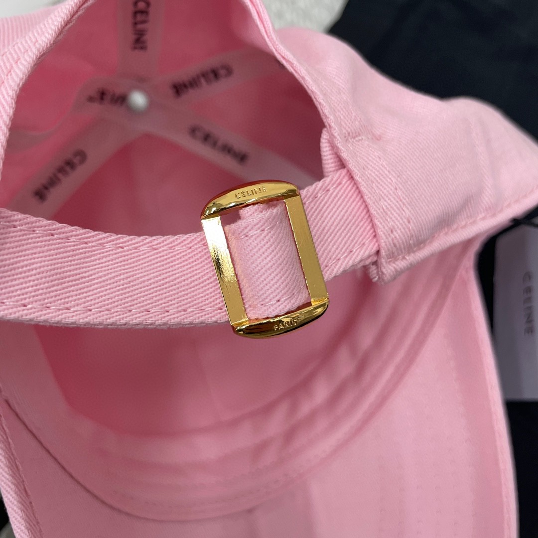 CELINE 赛琳 C字母绣花棒球帽 鸭舌帽 帽子 粉色 B0