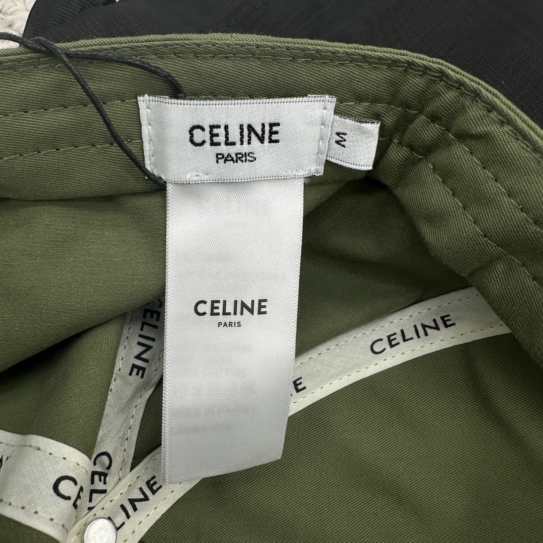 CELINE 赛琳 C字母绣花棒球帽 鸭舌帽 帽子 绿色 B0