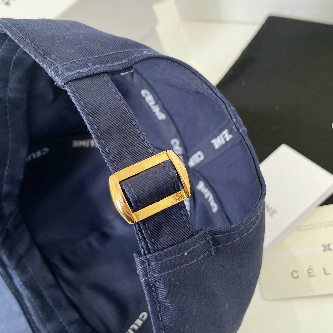 CELINE 赛琳 C字母绣花棒球帽 鸭舌帽 帽子 蓝色 B0