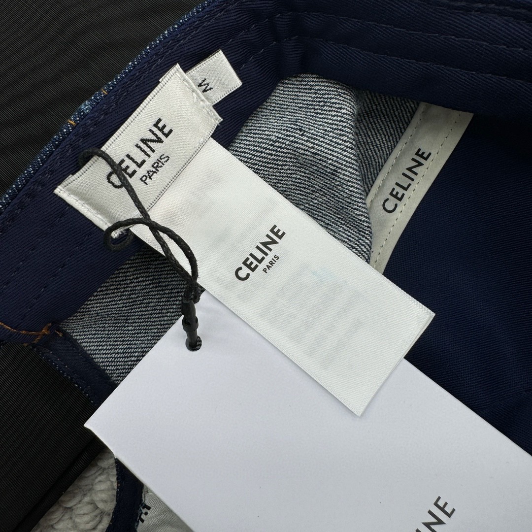 CELINE 赛琳 C字母水洗牛仔绣花棒球帽 鸭舌帽 帽子 蓝色 B0