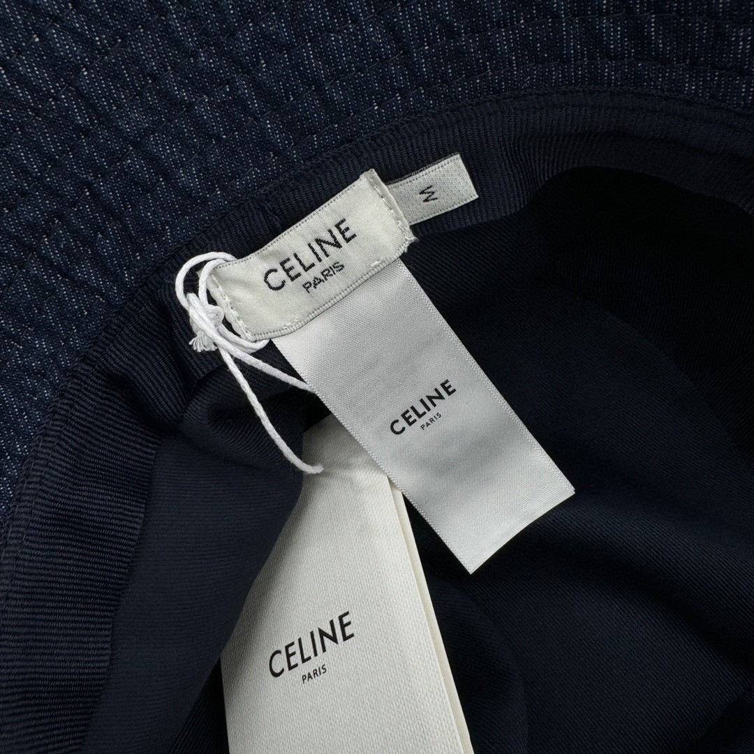 CELINE 赛琳 凯旋门水洗牛仔渔夫帽 帽子 蓝色 B0 