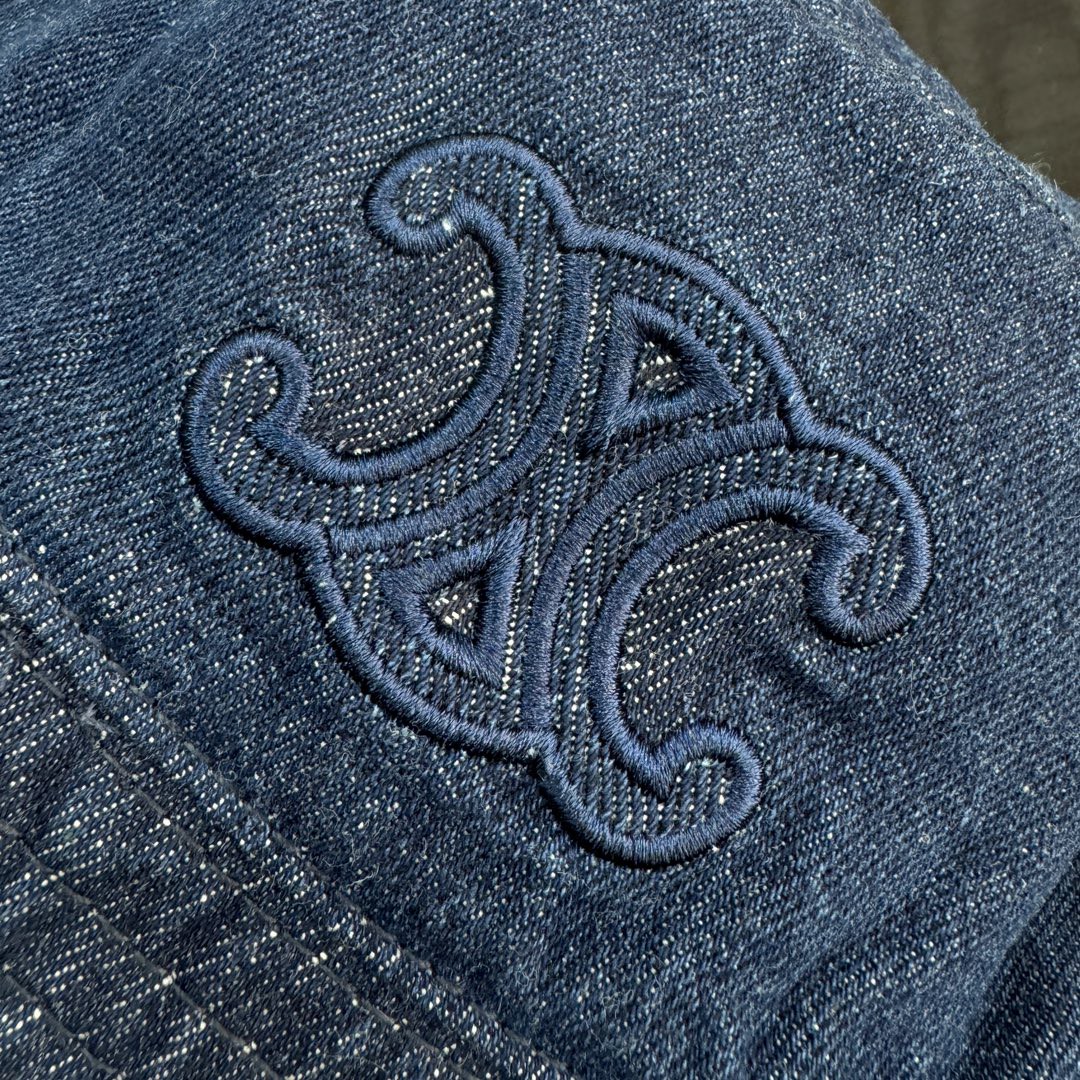 CELINE 赛琳 凯旋门水洗牛仔渔夫帽 帽子 蓝色 B0 