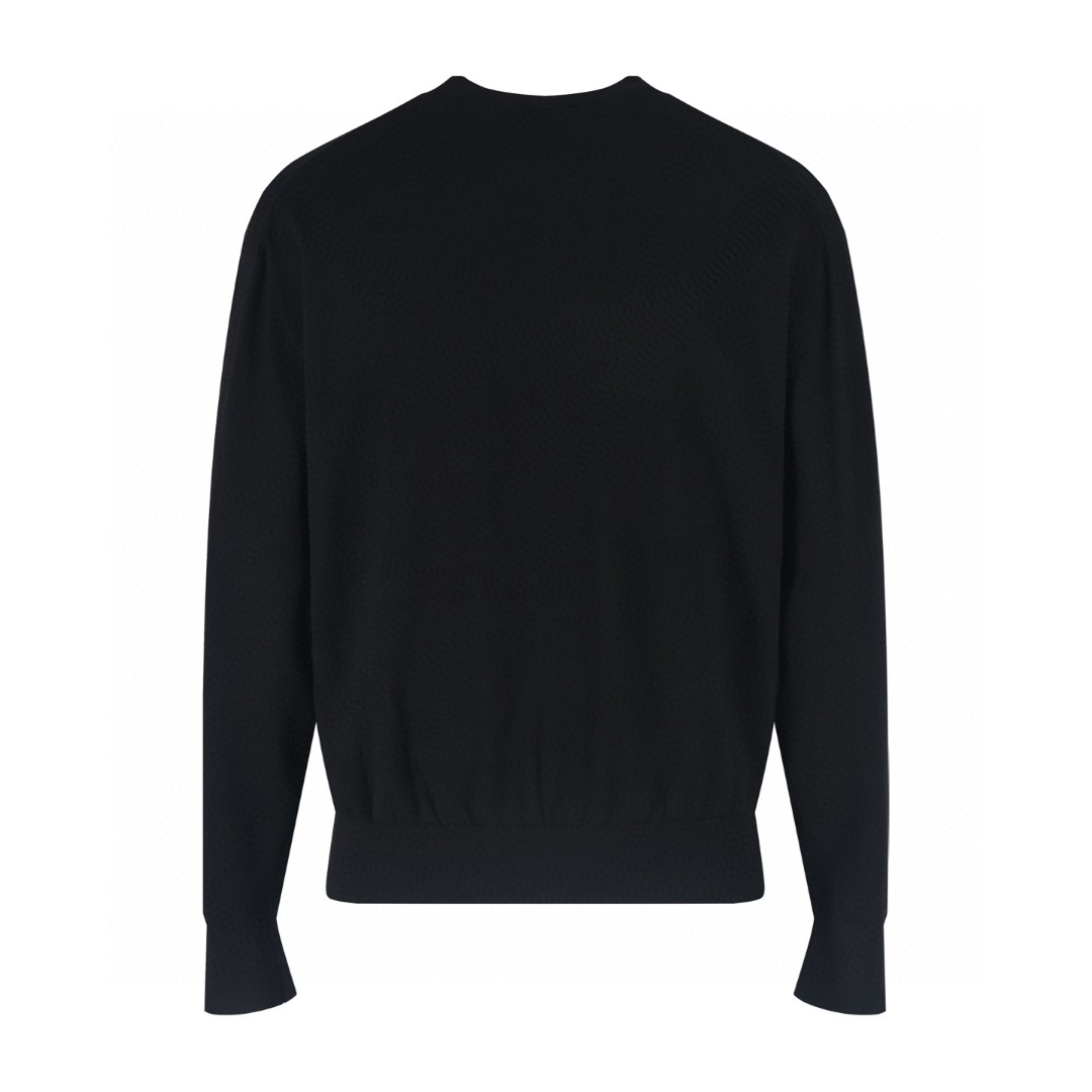 DIOR 迪奥 领口标识羊毛打底衫 毛衣 长袖 粉色 黑色 A5 