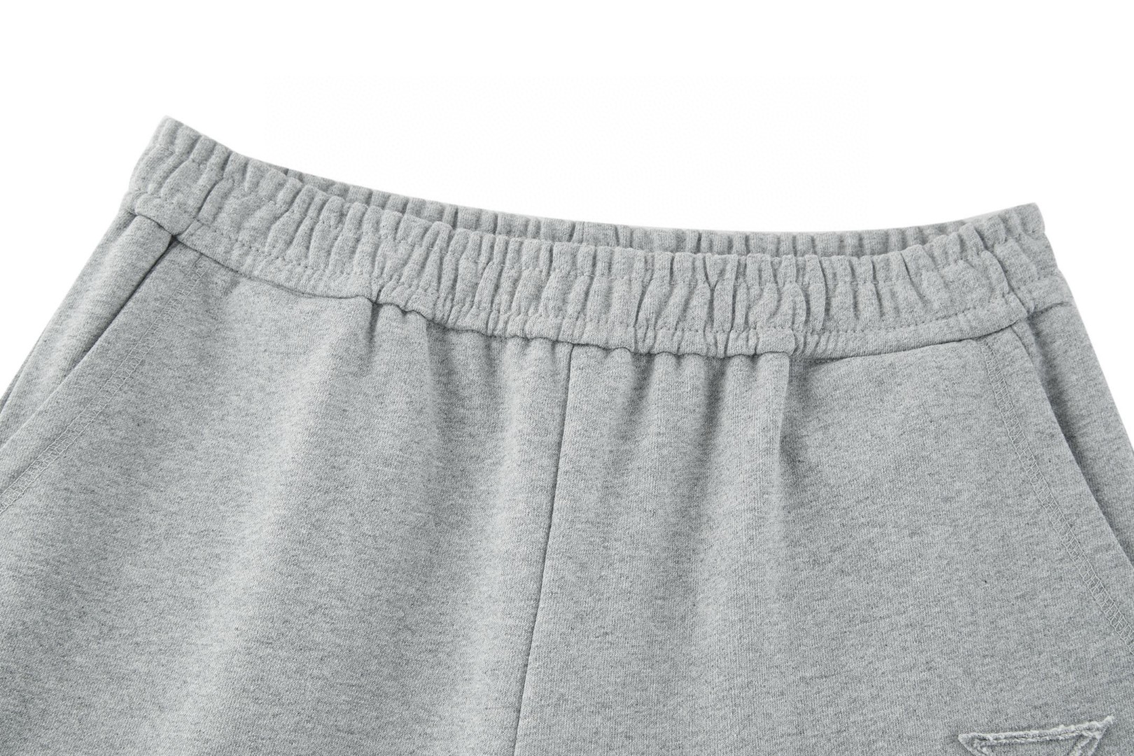 PRADA 普拉达 烧花三角标识松紧腰卫裤 休闲裤 运动裤 裤子 长裤 灰色 A5