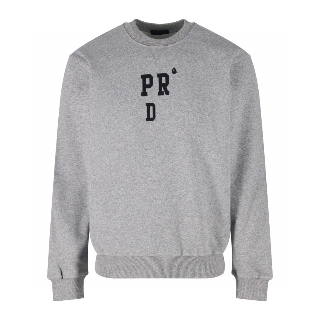 PRADA 普拉达 植绒标识圆领卫衣 长袖 灰色 A5 UJL74C-170Z-F0031-S-OOO