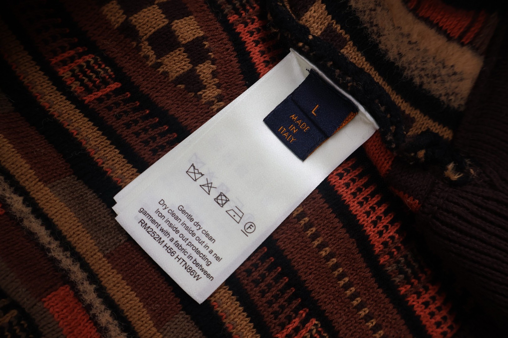 LOUIS VUITTON 路易威登 Nigo联名款 高领半拉链民族风毛衣 外套 夹克 棕色 粉色 C5 1AIM80